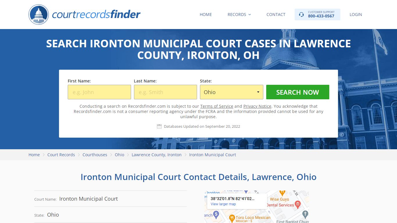 Ironton Municipal Court Case Search - RecordsFinder